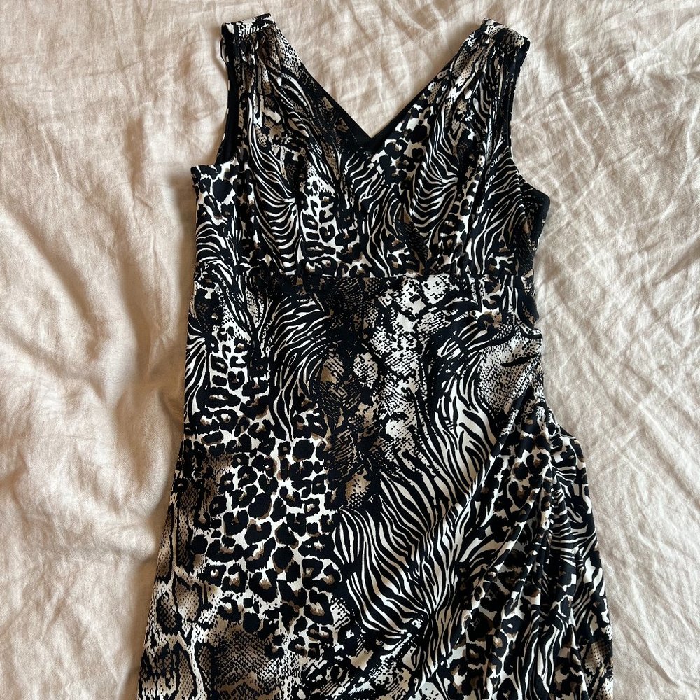 Alfani Sleeveless Animal Print Dress - 10P